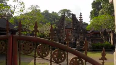 Steadicam atış Ubud Bali Adası Pura Gunung Lebah Tapınağı.