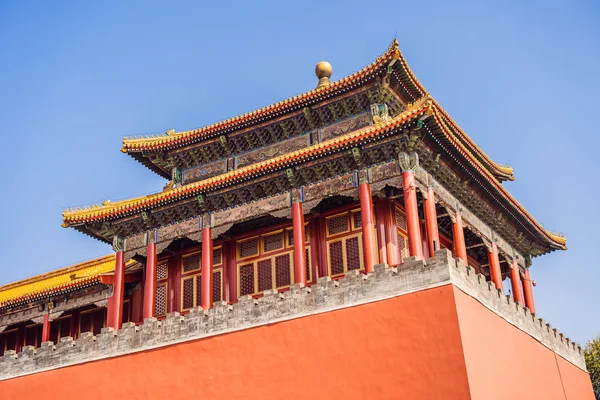 Oude koninklijke paleizen van de Verboden Stad in Beijing, China — Stockfoto