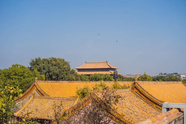 Antichi palazzi reali della Città Proibita a Pechino, Cina — Foto Stock
