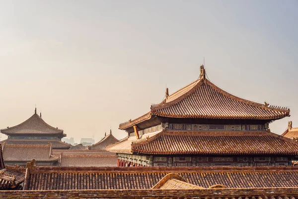 Antigos palácios reais da Cidade Proibida em Pequim, China — Fotografia de Stock