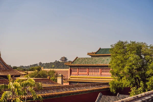 Antika kungliga palats i den förbjudna staden i Peking, Kina — Stockfoto