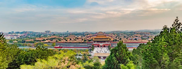 Αρχαία Βασιλικά Παλάτια Της Απαγορευμένης Πόλης Στο Πεκίνο Κίνα — Φωτογραφία Αρχείου