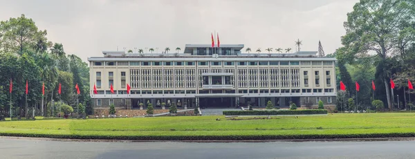 越南胡志明市独立宫。独立宫被称为统一宫，始建于1962-1966年 — 图库照片