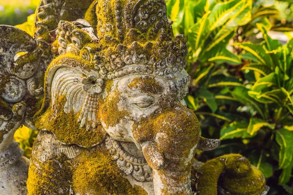 Ganesha coverd by moss in the park — Stock Photo, Image