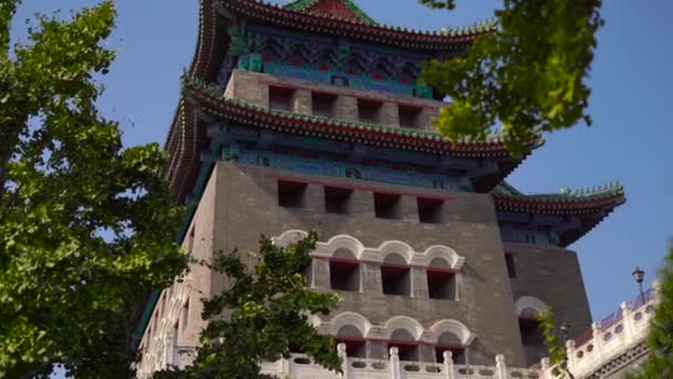 Южные ворота Цяньмэнь Чжэнъянмэнь. Запретный город в центре Пекина — стоковое видео