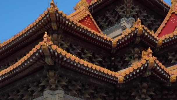 Steadicam Disparo Una Parte Interior Ciudad Prohibida Antiguo Palacio Del — Vídeo de stock