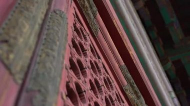 Yasak Şehir - Chinas antik palace İmparator bir iç kısmında eski kapılar closeup çekim.