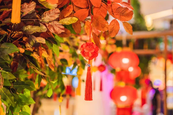 Linternas rojas chinas para el Año Nuevo Chino —  Fotos de Stock