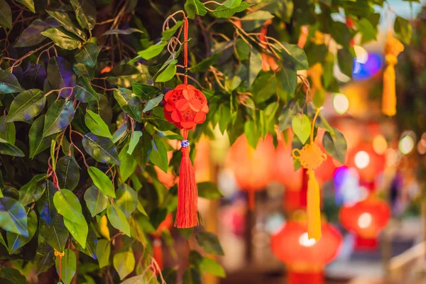 Linternas rojas chinas para el Año Nuevo Chino —  Fotos de Stock