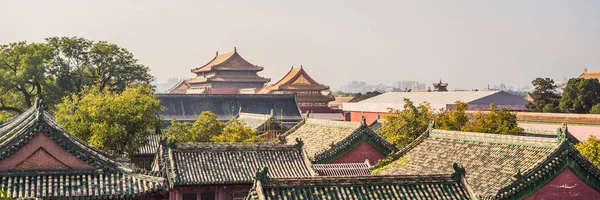 Ancient royal palaces of the Forbidden City in Beijing,China BANNER, LONG FORMAT