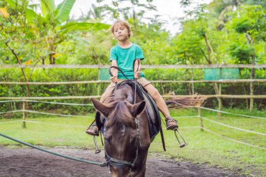 Erkek binicilik, at sırtında egzersizler yapıyor