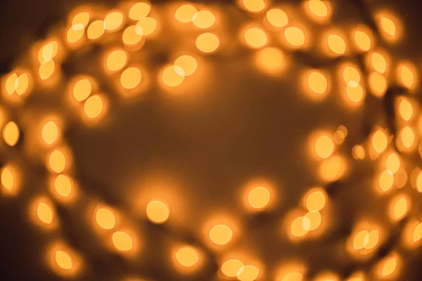 Oro sfocato luce e bokeh astratto sfondo di Natale — Foto Stock