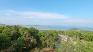 Phuket adasındabir Kao Khad Views Kulesi'nden slowmotion çekim görünümü