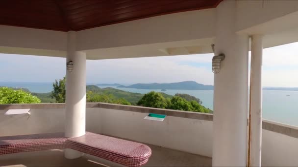 Slowmotion shot view from a Kao Khad Views Tower on Phuket island — Stock Video