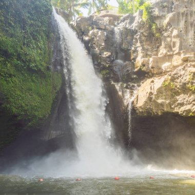 Ubud yakınlarındaki Tegenungan Şelalesi, Bali, Endonezya. Tegenungan Şelalebali, Endonezya ziyaret turistler için popüler bir yerdir