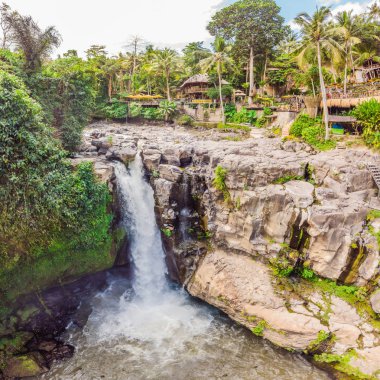 Tegenungan waterfall located in Gianyar regency Bali clipart