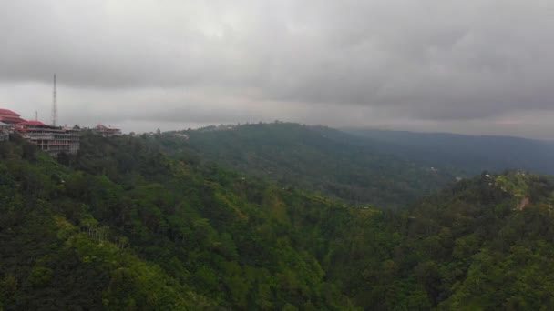 Luftaufnahme des Batur-Vulkans auf der Bali-Insel, Indonesien — Stockvideo