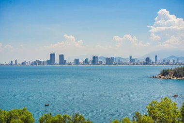 Danang seti. Da Nang şehri, deniz manzaralı.