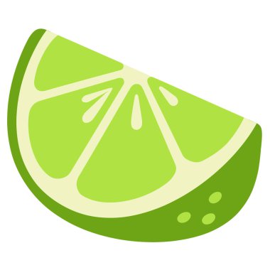 green lime slice emoji image design on white background