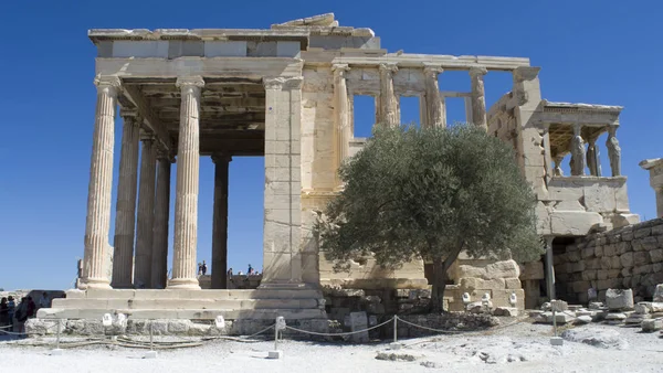 Kolumny Akropolu Atenach Grecji — Zdjęcie stockowe