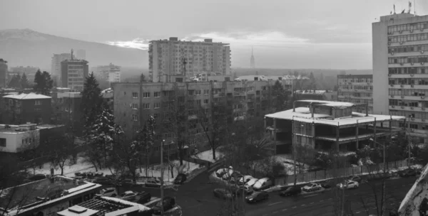 Nieve Ciudad Sofía Bulgaria — Foto de Stock