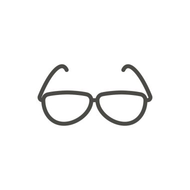 Güneş gözlüğü simge vektör. Satır yaz gözlük sembolü izole. Trendy düz anahat UI işareti tasarım. Web sitesi, mobil uygulama Logo illüstrasyon için ince doğrusal gözlük grafik piktogram. Eps10.