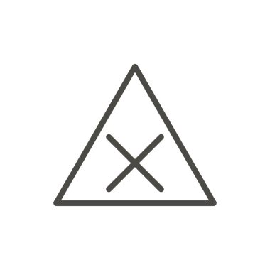 Uyarı trafik yol simge vektör. Satır riski sembol izole x. Trendy düz anahat UI işareti tasarım. Web sitesi, mobil uygulama Logo illüstrasyon için ince lineer grafik piktogram. Eps10.