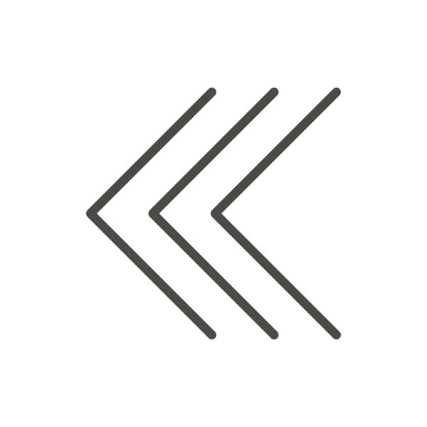 Обратный вектор значка. Символ стрелки влево изолирован. Трендовый плоский предыдущий контур дизайна вывески ui. Тонкая линейная графическая пиктограмма для веб-сайта, мобильного приложения. Логотип иллюстрации. Eps10
.