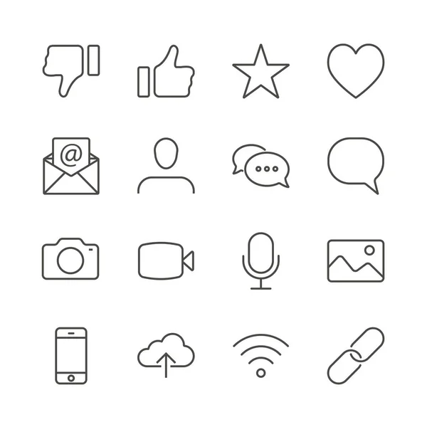 Vektor Sozialer Symbole Zeilenkontaktsymbol Isoliert Trendige Flache Umrisse Schilderdesign Dünne — Stockvektor