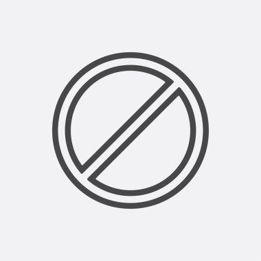 Veri vektör satırı simgesi beyaz arka plan üzerinde izole engelledi. İçki yasağı sembolü. Vektör çizim.