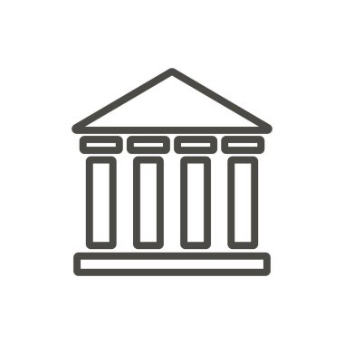 Banka simge vektör. Anahat Enstitüsü binası. Satır bankacılık sembolü.