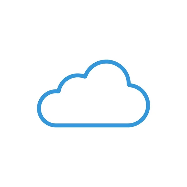 Vecteur blueicon Cloud. Symbole météorologique linéaire isolé. Trendy contour plat ui signe design. Mince — Image vectorielle
