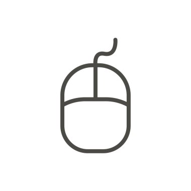 Bilgisayar fare simgesi vektör. Çizgi pc simgesi.