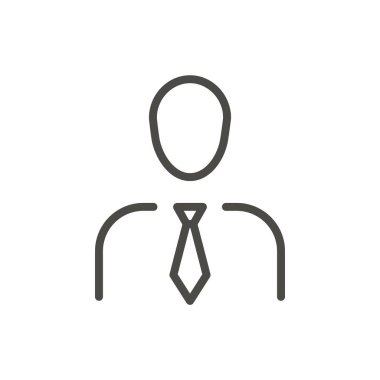 Çıkmaktan simge vektör. Anahat yönetimi. Satır busuness adam sembolü.