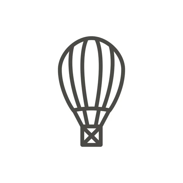 Flyg ballong ikonen vektor. Kontur flyga transport. Hot ballong linjesymbol. — Stock vektor