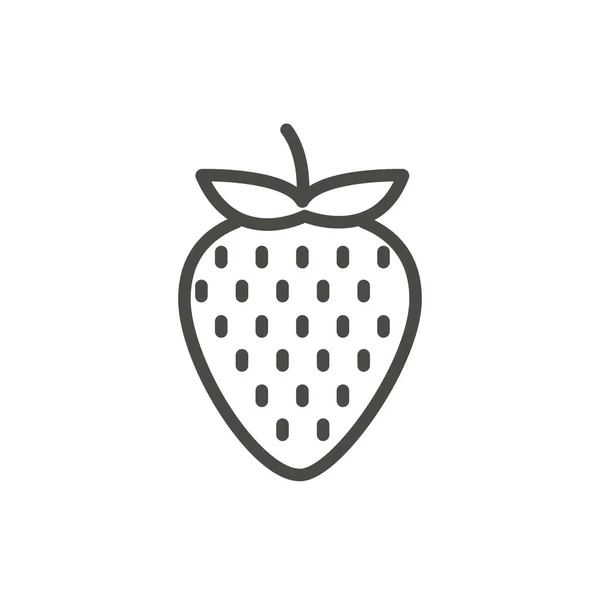 Φράουλα εικονίδιο διάνυσμα. Περίγραμμα φρούτα, σύμβολο γραμμή φράουλα. — Διανυσματικό Αρχείο