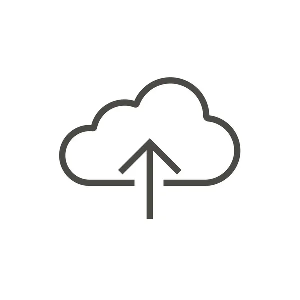 Symbolvektor hochladen. Skizzenserver. line Online Cloud Symbol. — Stockvektor