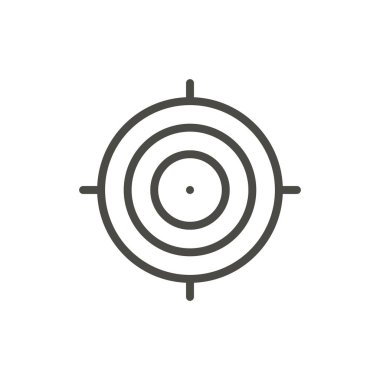 Hedef simge vektör. Anahat odak. Sembol atış hattı.