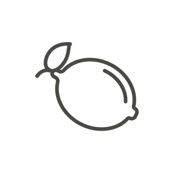 Citroen pictogram vector. Overzichtssymbool citrus, lijn citroen. — Stockvector