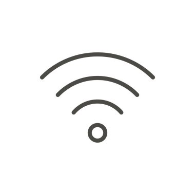 WiFi anahat simgesi. Vektör kablosuz, satırı simgesi.