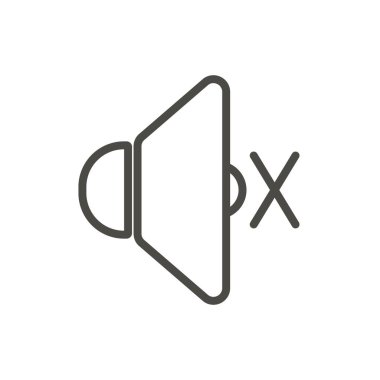 Sessiz simge vektör. Hat sessiz mod. Ses yok.