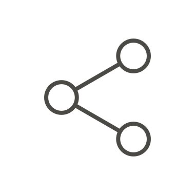 Paylaşım simge vektör. Çizgi socil symboll.