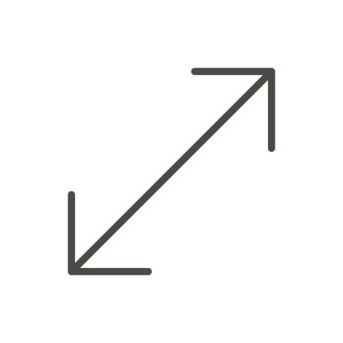 Simge vektör yeniden boyutlandırın. Satır streç sembolü.