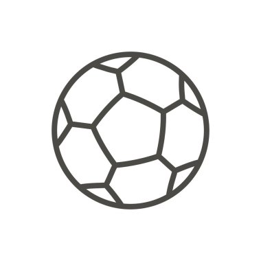 Futbol topu simge vektör. Satır futbol sembolü.