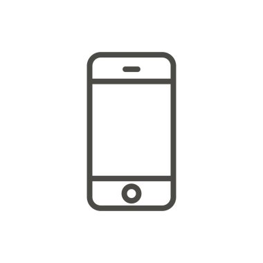 Telefon simge vektör. Satır smartphone sembolü.