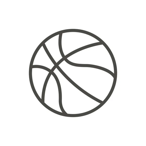 Basketbalový míč ikona vektor. Liniový symbol košíku. — Stockový vektor