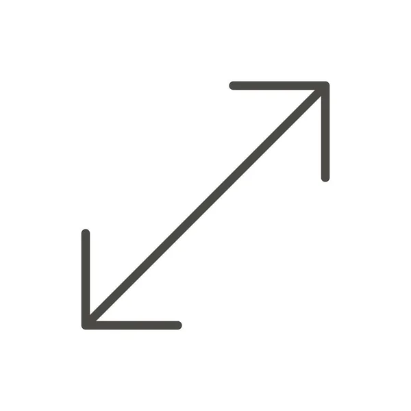 Ändra storlek på ikonen vektor. Stretch linjesymbol. — Stock vektor