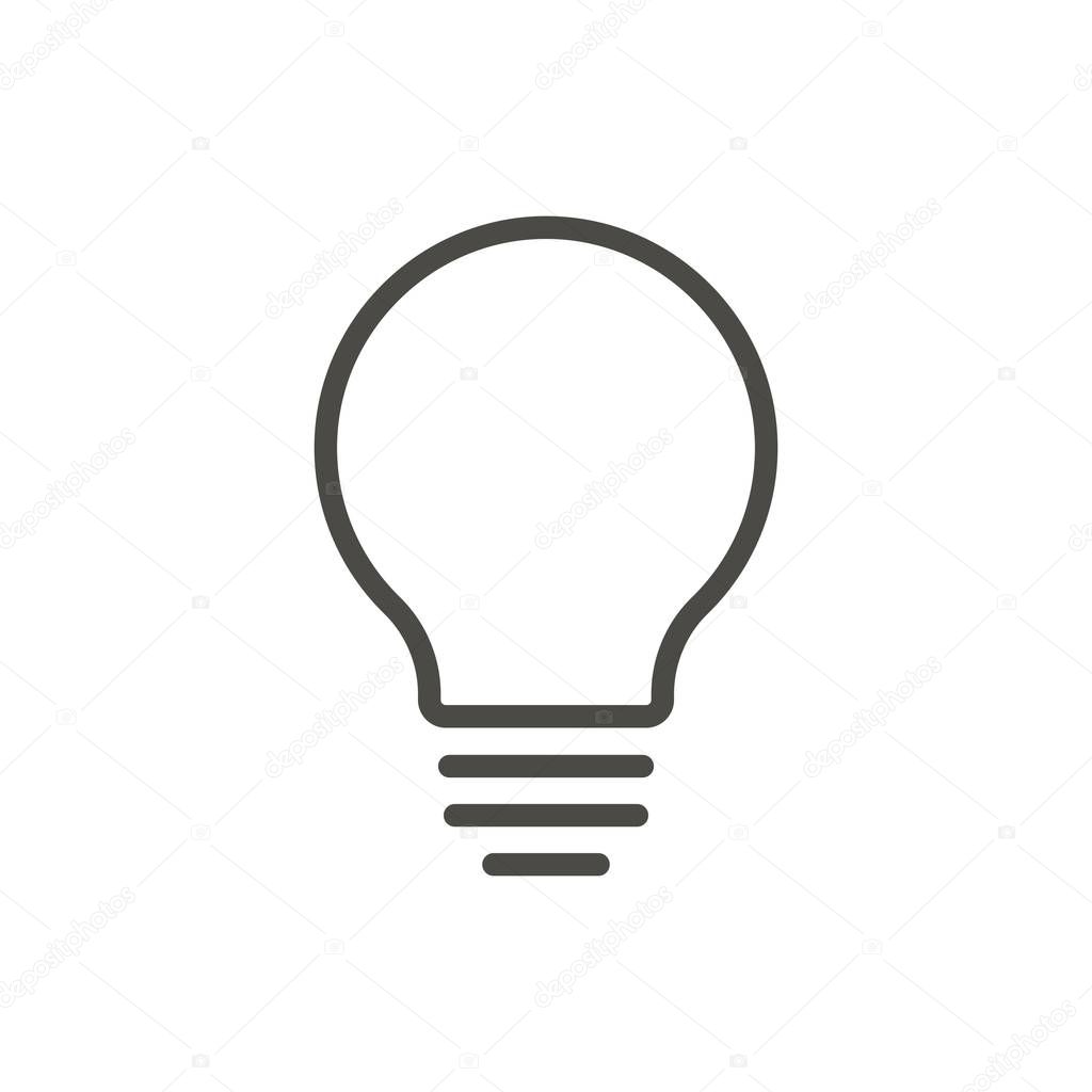 Bulb light icon vector. Line idea symbol.