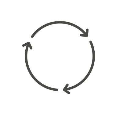 Simge vektör yenileme. Satır sync simgesi.