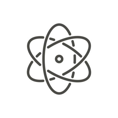 Atom simge vektör. Satır nükleer sembol.